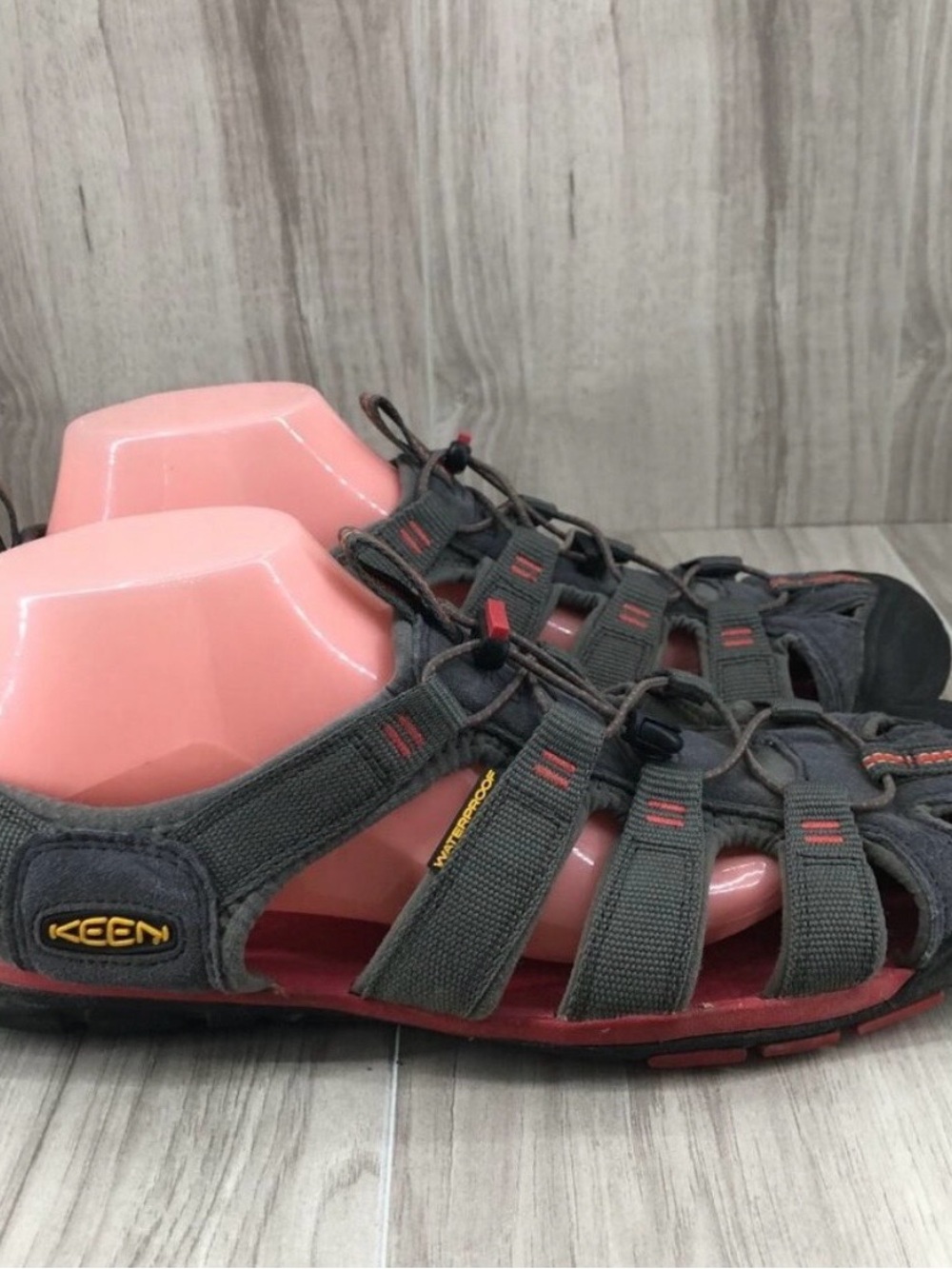 Keen Charcoal and Red Men’s Closed-Toe Sport Sandals